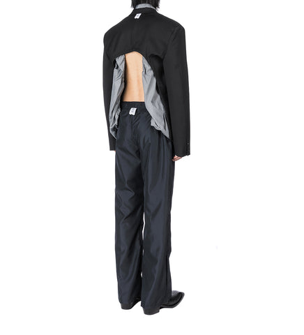 BACKLESS TAILORED JACKET MIX