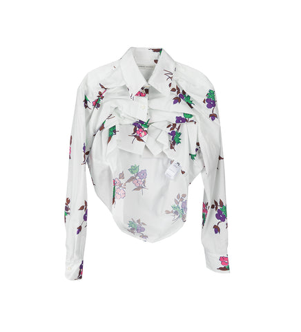 LIFTED SHIRT WHITE FLORAL