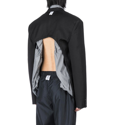 BACKLESS TAILORED JACKET MIX
