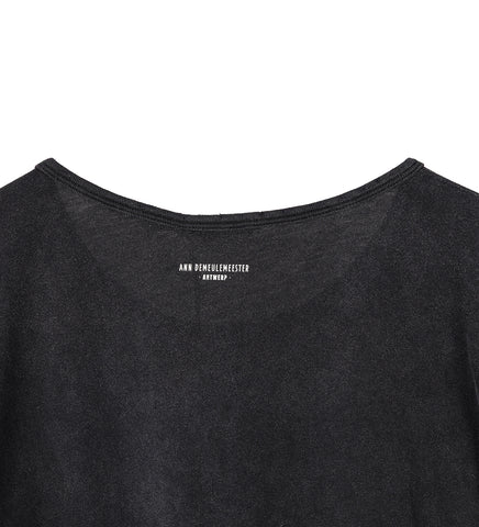 IDAR AD EMBLEM CROPPED T-SHIRT FADED BLACK