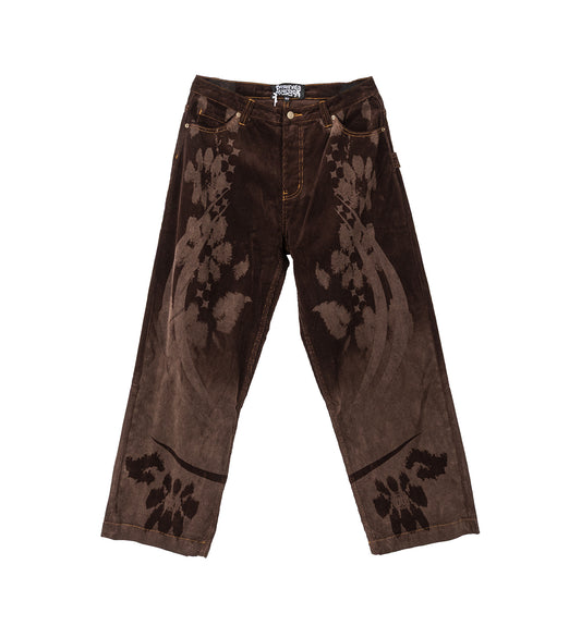 CORDUROY BAGGY TROUSERS BROWN