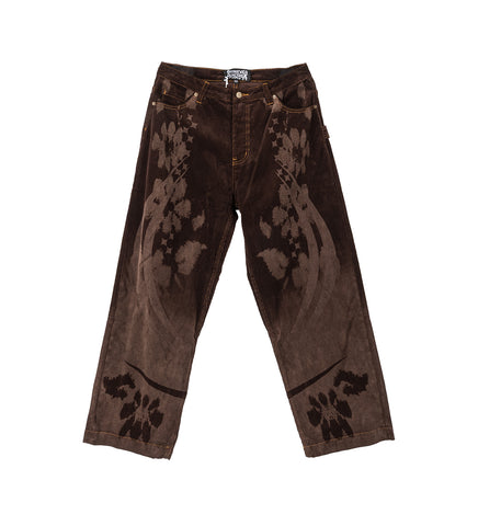 CORDUROY BAGGY TROUSERS BROWN
