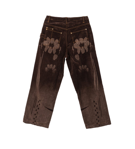 CORDUROY BAGGY TROUSERS BROWN