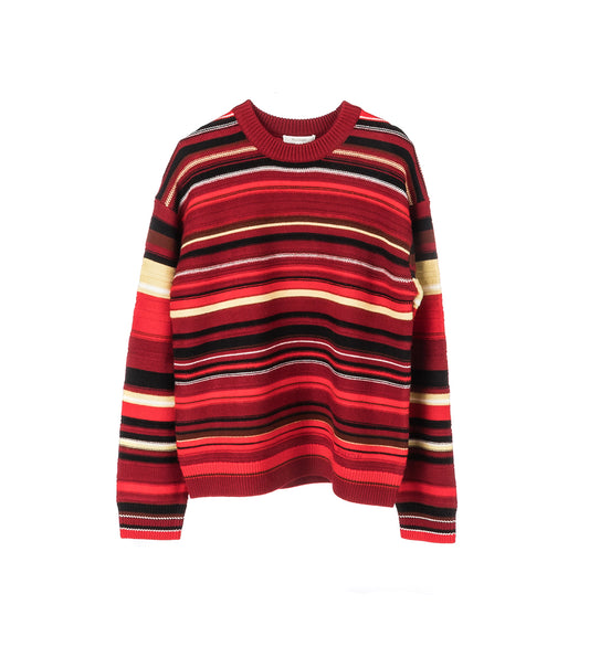 MULTI STRIPE JUMPER RED/MULTI