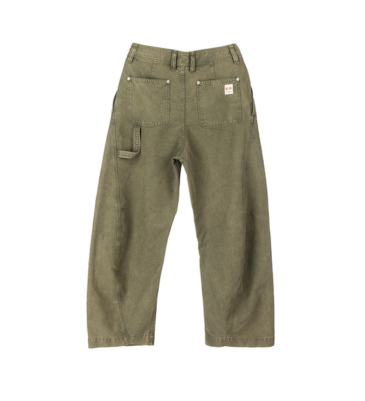 TWISTED SEAM TROUSERS OLIVE