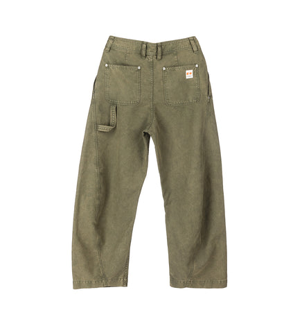 TWISTED SEAM TROUSERS OLIVE