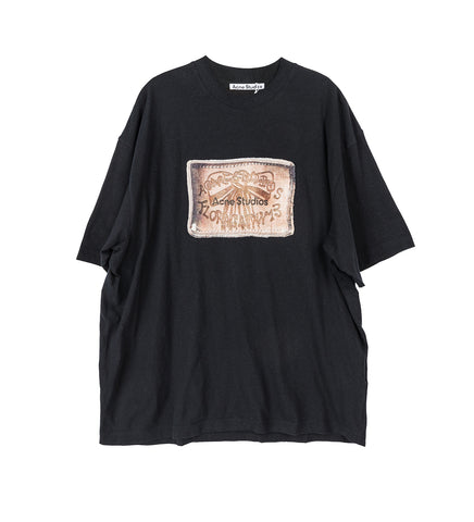EXFORD U BOW LABEL LOGO FADED BLACK