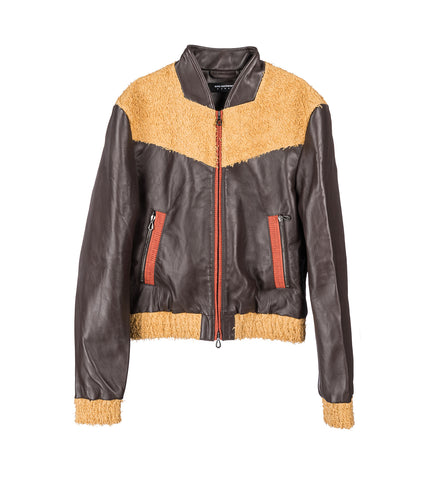 KONRAD LEATHER JACKET BLACK COFFEE 36