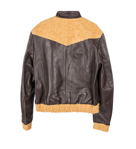 KONRAD LEATHER JACKET BLACK COFFEE 36