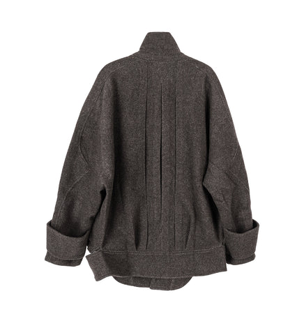 KIKO KOSTADINOV X THE DANTE COLLECTION DANTE ARMOURED COAT WENGE BROWN