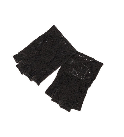 BIKER GLOVE BLACK LOTUS SHRUNKEN LACE