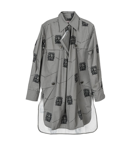 KIKO KOSTADINOV X THE DANTE COLLECTION DRAPED SMOCK SHIRT DANTE GREY