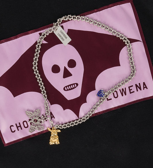 TRIO CHOKER NECKLACE SILVER