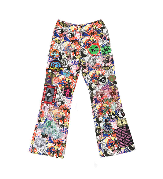 COSMOS TROUSERS WHITE MULTI