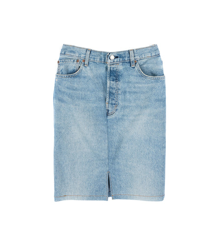 DOUBLEFRONTJEANSSKIRT LIGHT BLUE
