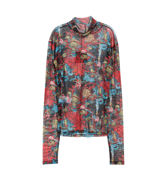 MASKED MESH TOP GUAN YU