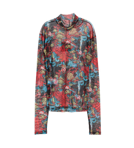 MASKED MESH TOP GUAN YU