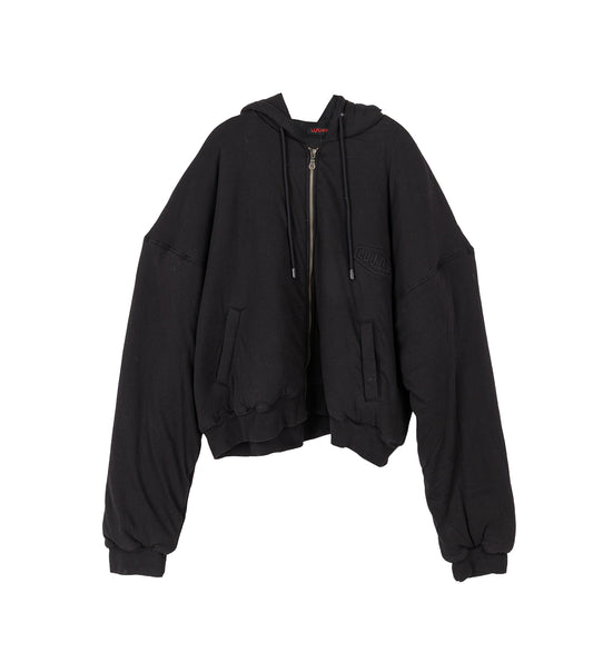 WADDED HOODIE SOFT BLACK