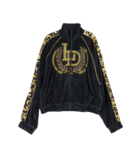SUPA-SLEAZE TRACK JACKET BAROQUE BLACK
