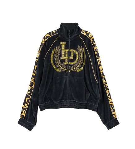 SUPA-SLEAZE TRACK JACKET BAROQUE BLACK
