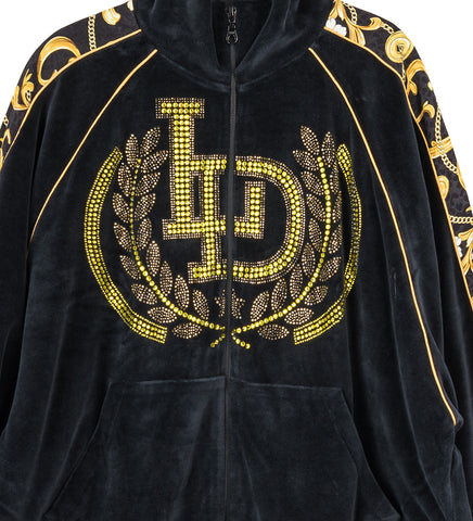 SUPA-SLEAZE TRACK JACKET BAROQUE BLACK