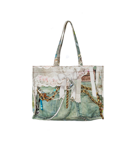 LOGO SHOPPER EW NEW TLO GOTH CUTE WHITE/GREEN