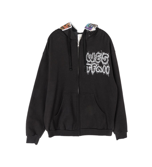 ZIP PATCH HOODIE BLACK