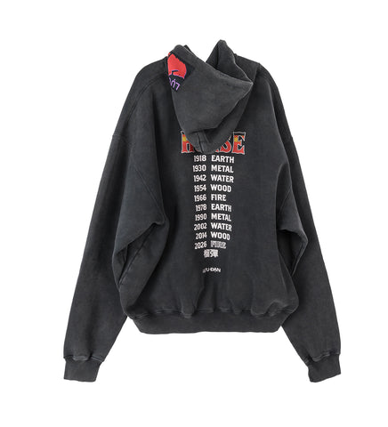 OVERSIZED HOODIE VINTAGE BLACK