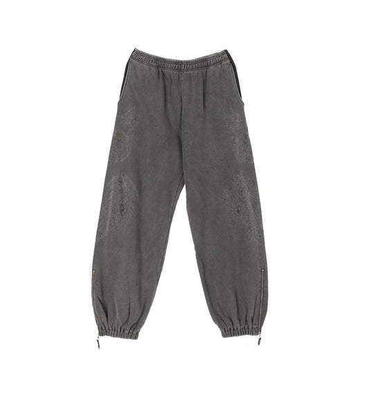 EMBROIDERY SWEAT PANTS BLACK