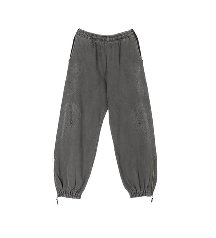 EMBROIDERY SWEAT PANTS BLACK