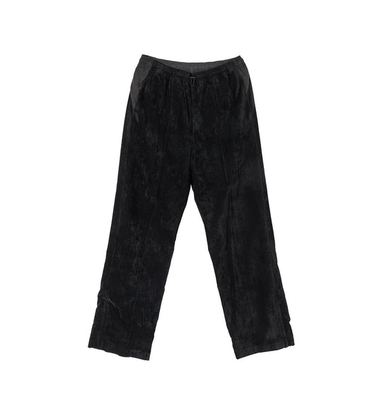 VELVET TRACK PANTS BLACK
