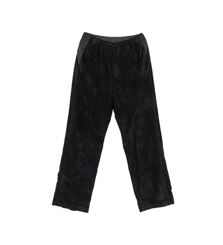 VELVET TRACK PANTS BLACK