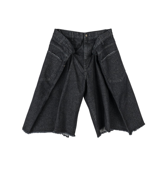 MAXI SHORTS RINSED BLACK