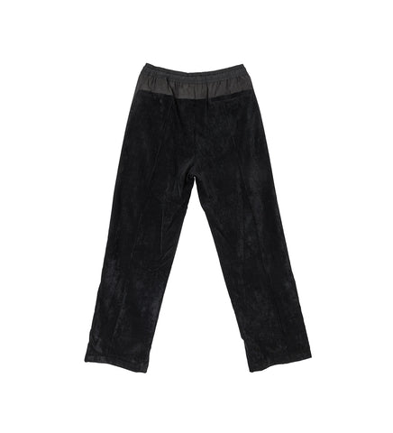 VELVET TRACK PANTS BLACK