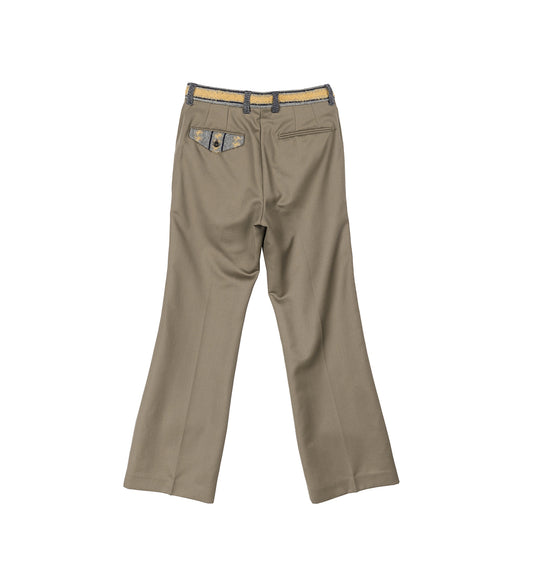 WOOL MOHAIR PANTS KHAKI