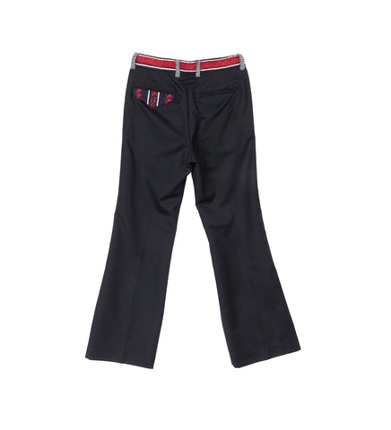 WOOL MOHAIR PANTS NAVY