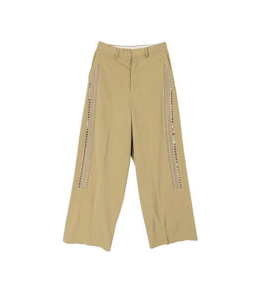 HIGH TWIST KERSEY PANTS BEIGE