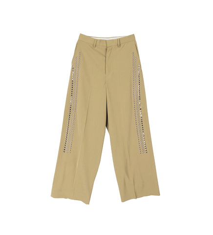 HIGH TWIST KERSEY PANTS BEIGE