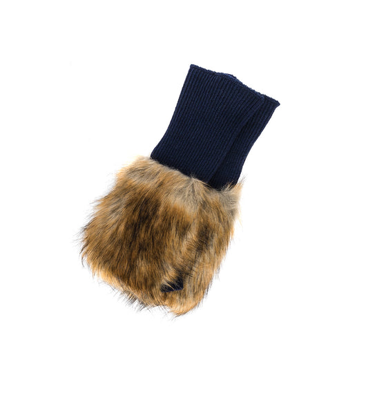 FUR GLOVES BEIGE
