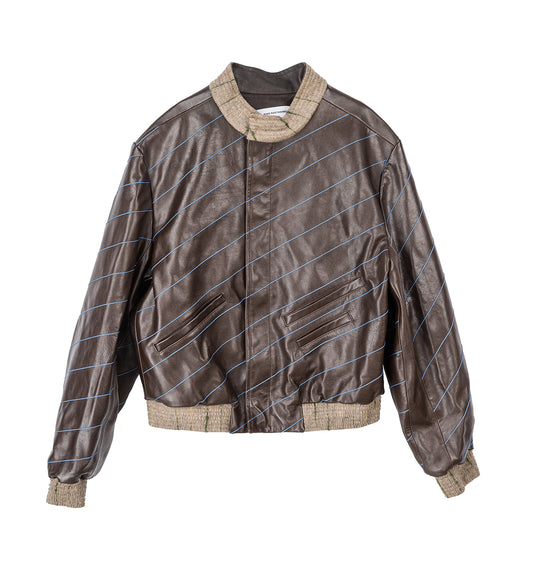 TARHOS LEATHER JACKET WALNUT BROWN