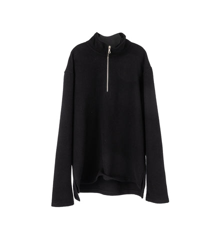 FLEECE POLO BLACK