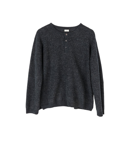 MIDAS HENLEY KNIT SWEATER DARK GREY