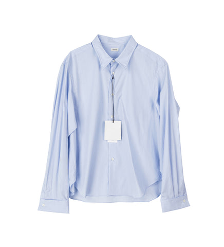 FINN WIRED DOUBLE CUFF SHIRT BLUE