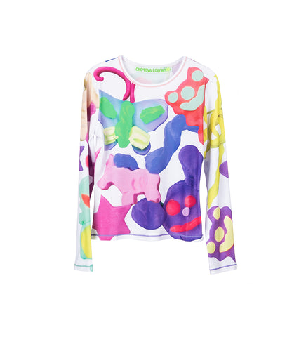 PUTTY PALS FITTED JERSEY TOP MULTI
