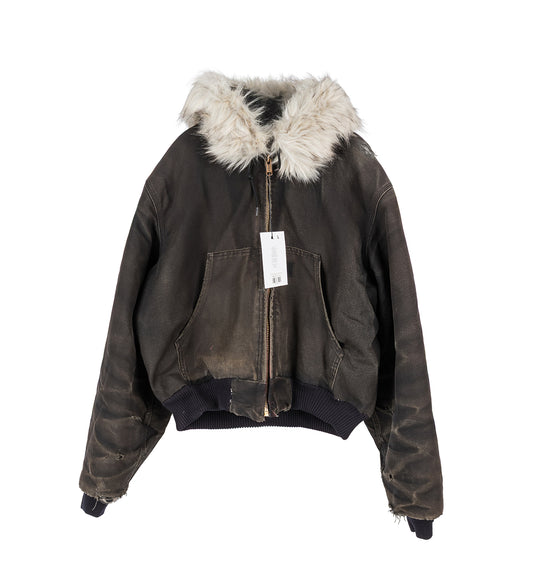 FUR WORK JACKET DARK EARTH