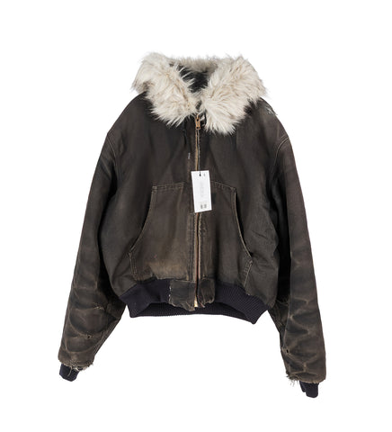 FUR WORK JACKET DARK EARTH