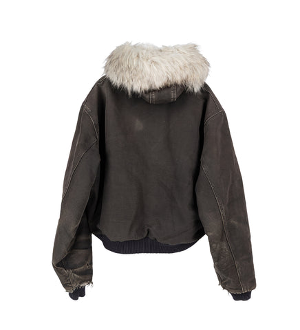 FUR WORK JACKET DARK EARTH