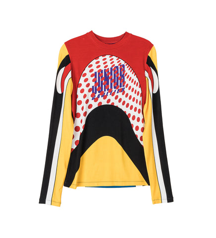 STRETCH LONG SLEEVES TOP MULTICOLOR