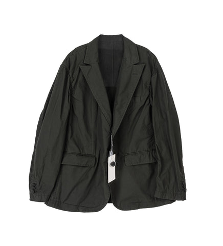 GARMENT DYED TAILORED JACKET BLACK
