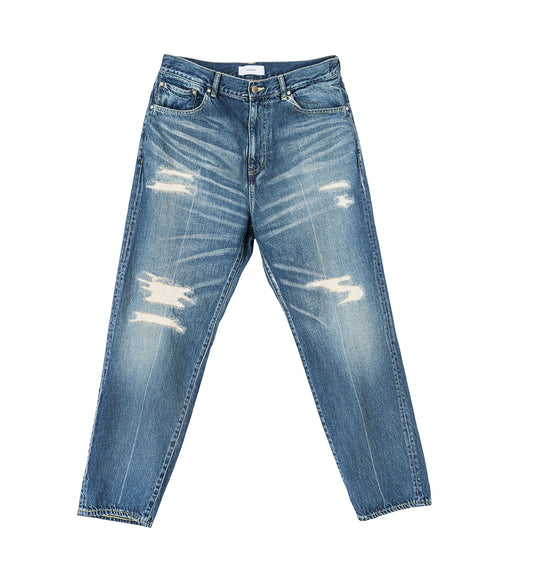 DAMARGED DENIM PANTS INDIGO
